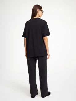 Fashion By Malene Birger Fayeh T-shirt i bomuld Black