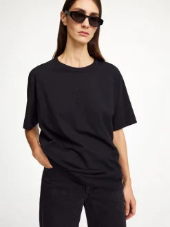 Fashion By Malene Birger Fayeh T-shirt i bomuld Black