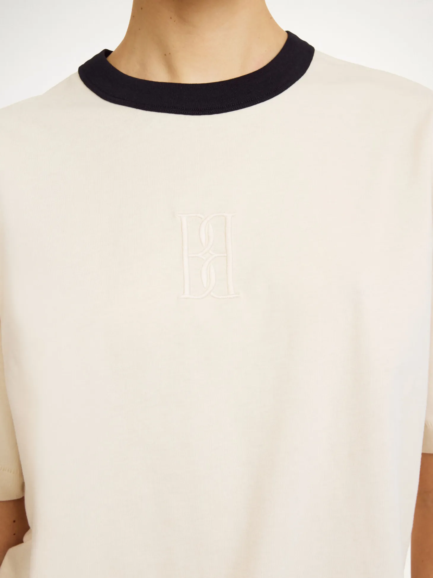 Outlet By Malene Birger Fayeh T-shirt i bomuld OysterGray