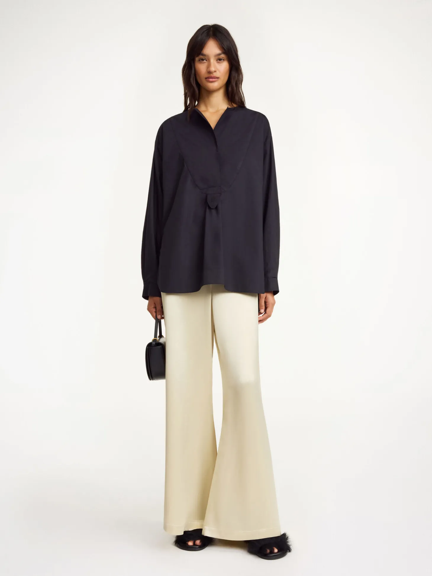 Sale By Malene Birger Fayette skjorte i økologisk bomuld Black