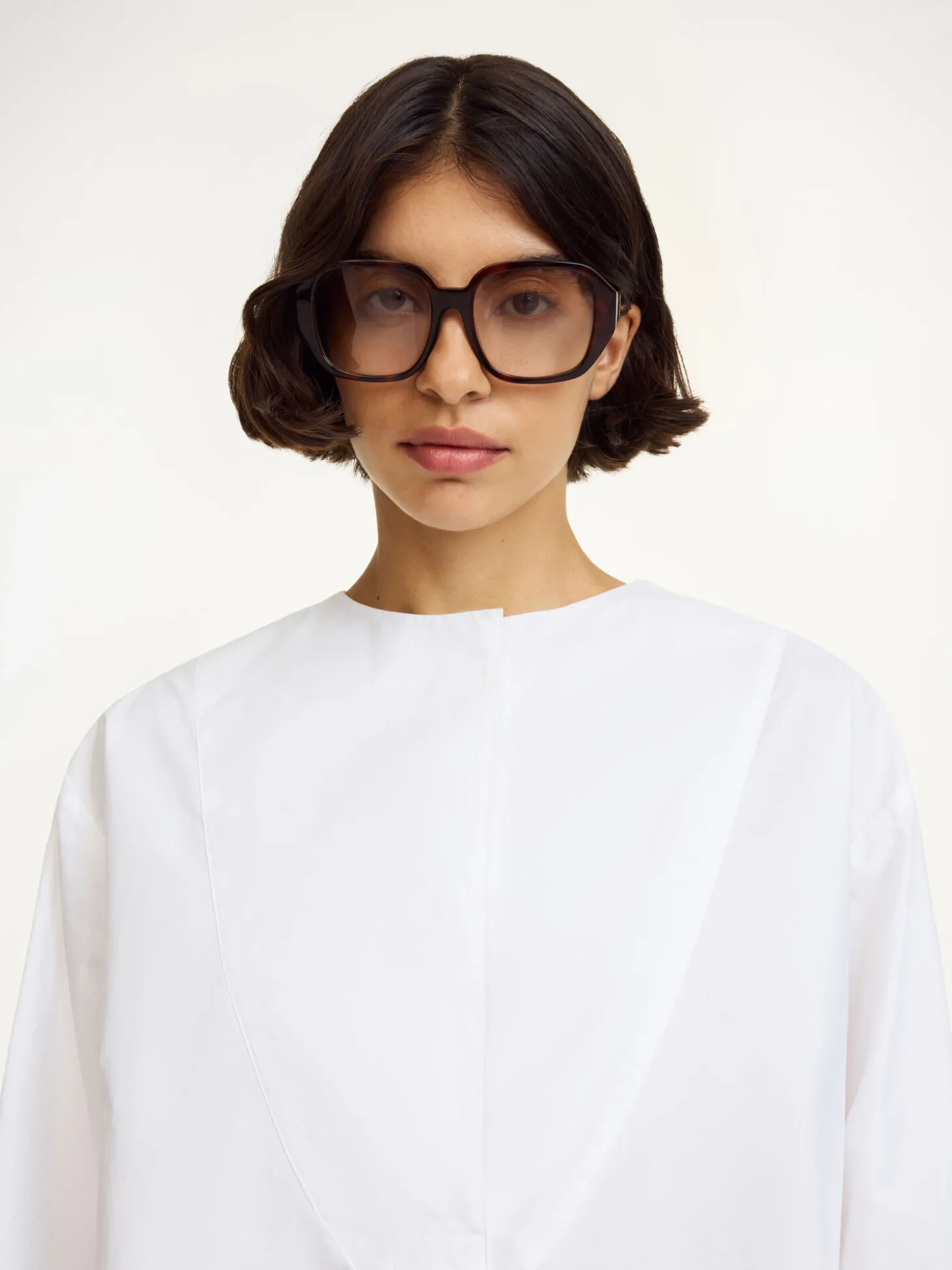 New By Malene Birger Fayette skjorte i økologisk bomuld PureWhite