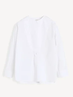 New By Malene Birger Fayette skjorte i økologisk bomuld PureWhite