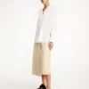 Clearance By Malene Birger Fayette skjorte i silkeblanding PureWhite
