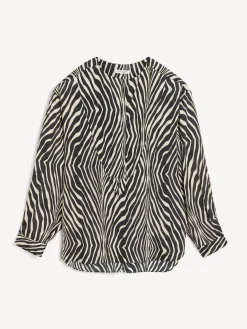 Clearance By Malene Birger Fayette skjorte i silkeblanding Zebra