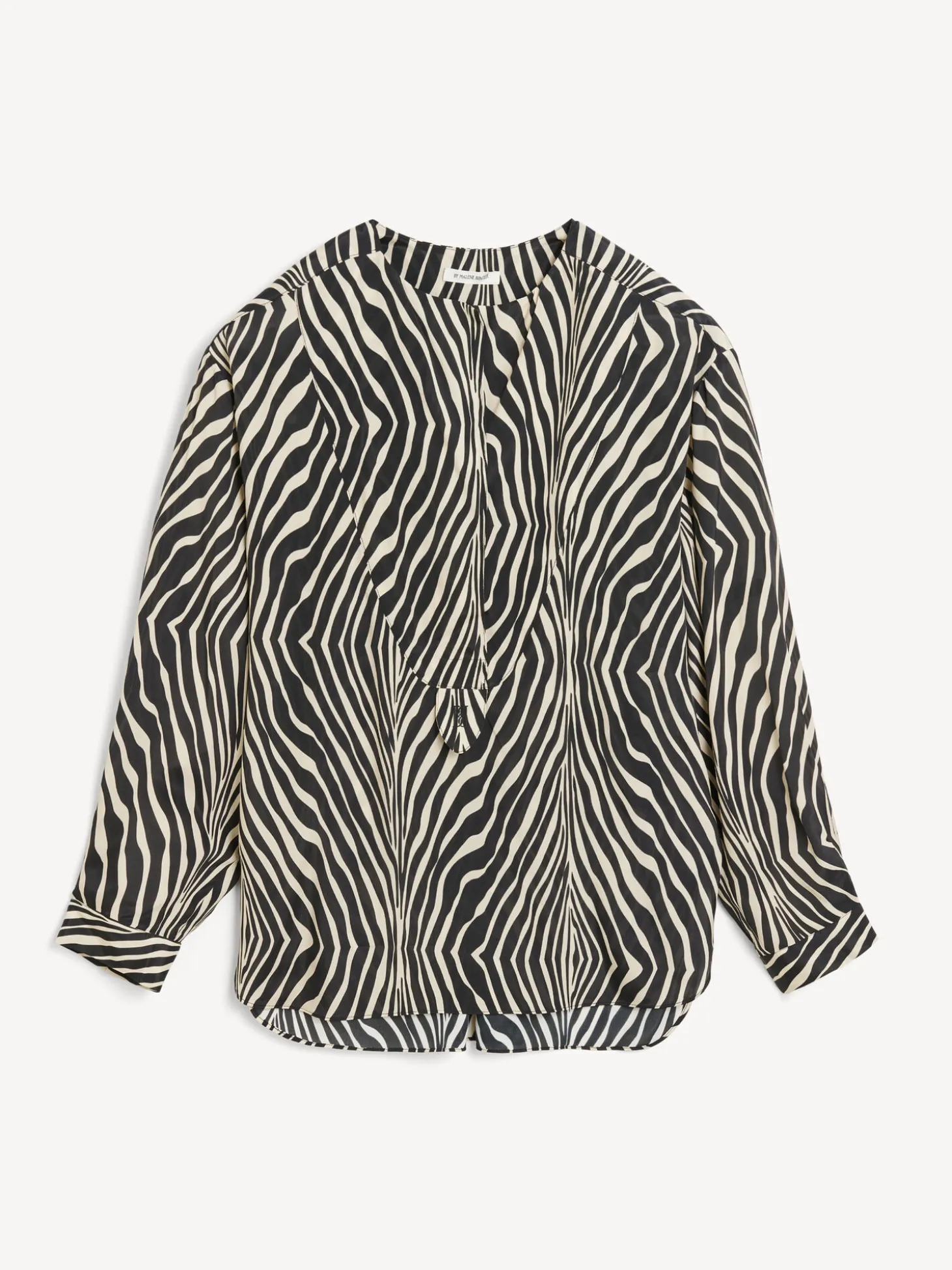 Clearance By Malene Birger Fayette skjorte i silkeblanding Zebra