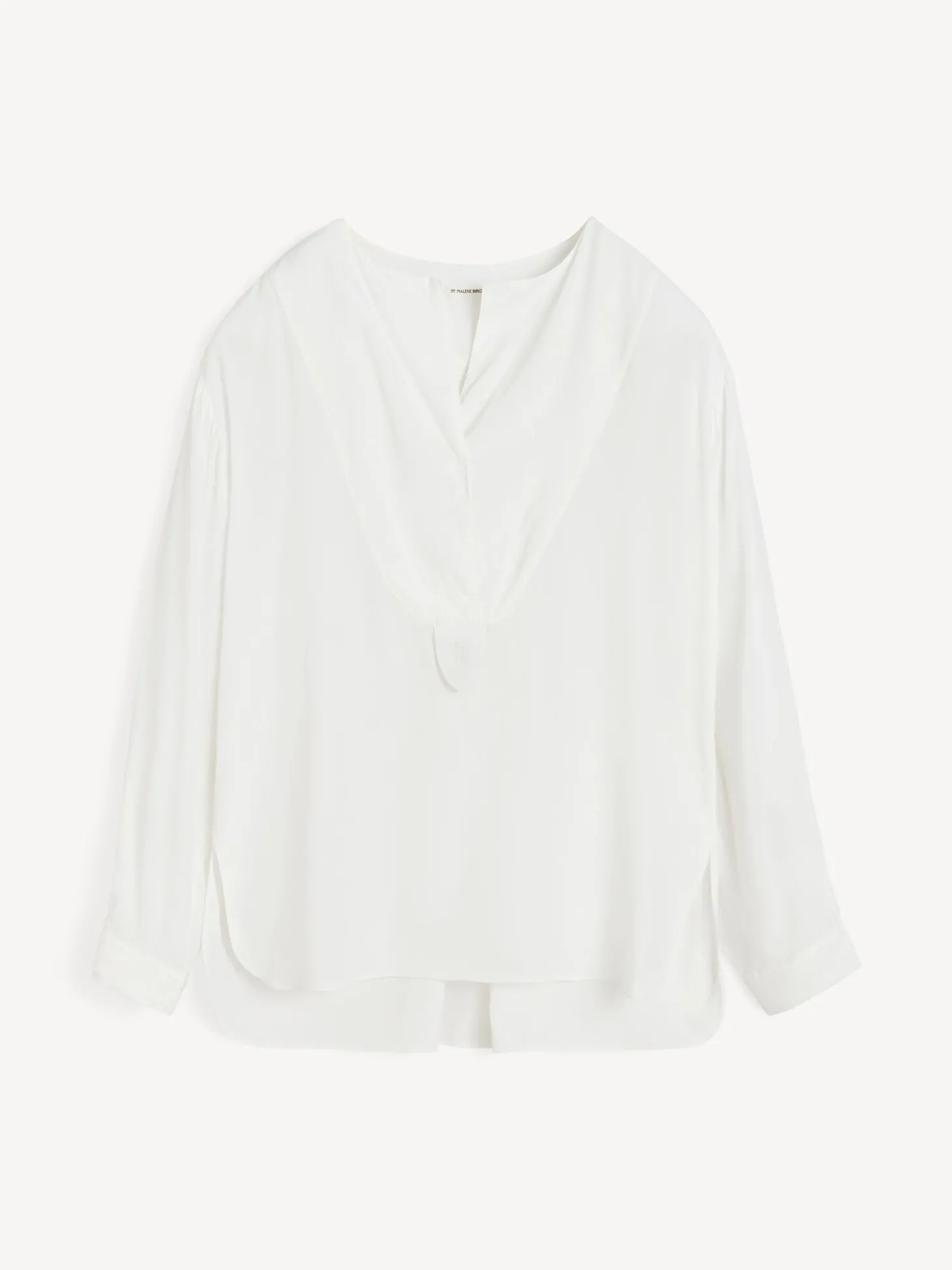 Clearance By Malene Birger Fayette skjorte i silkeblanding PureWhite