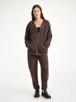 Fashion By Malene Birger Felipa hættetrøje DarkMahogany