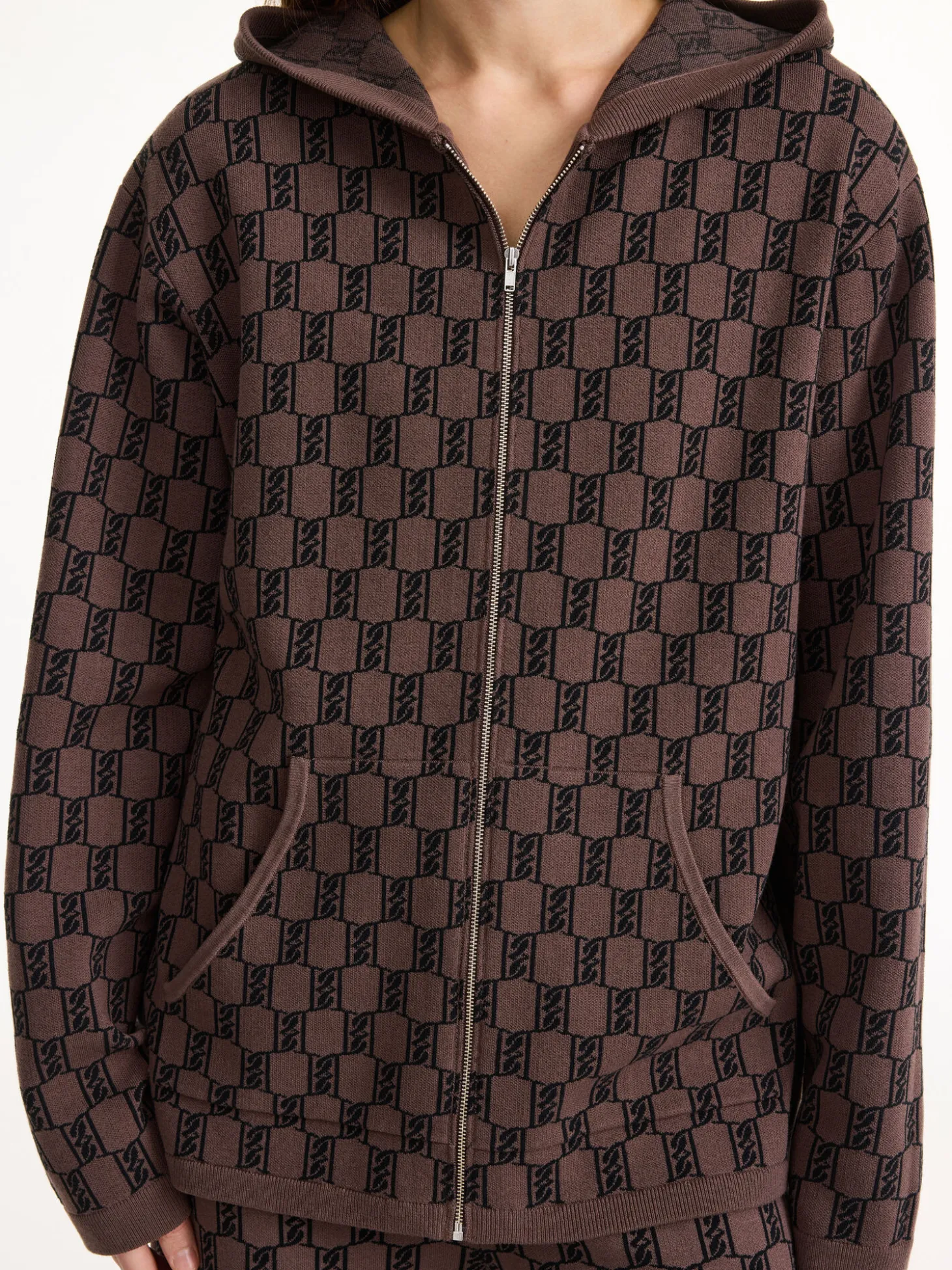 Fashion By Malene Birger Felipa hættetrøje DarkMahogany