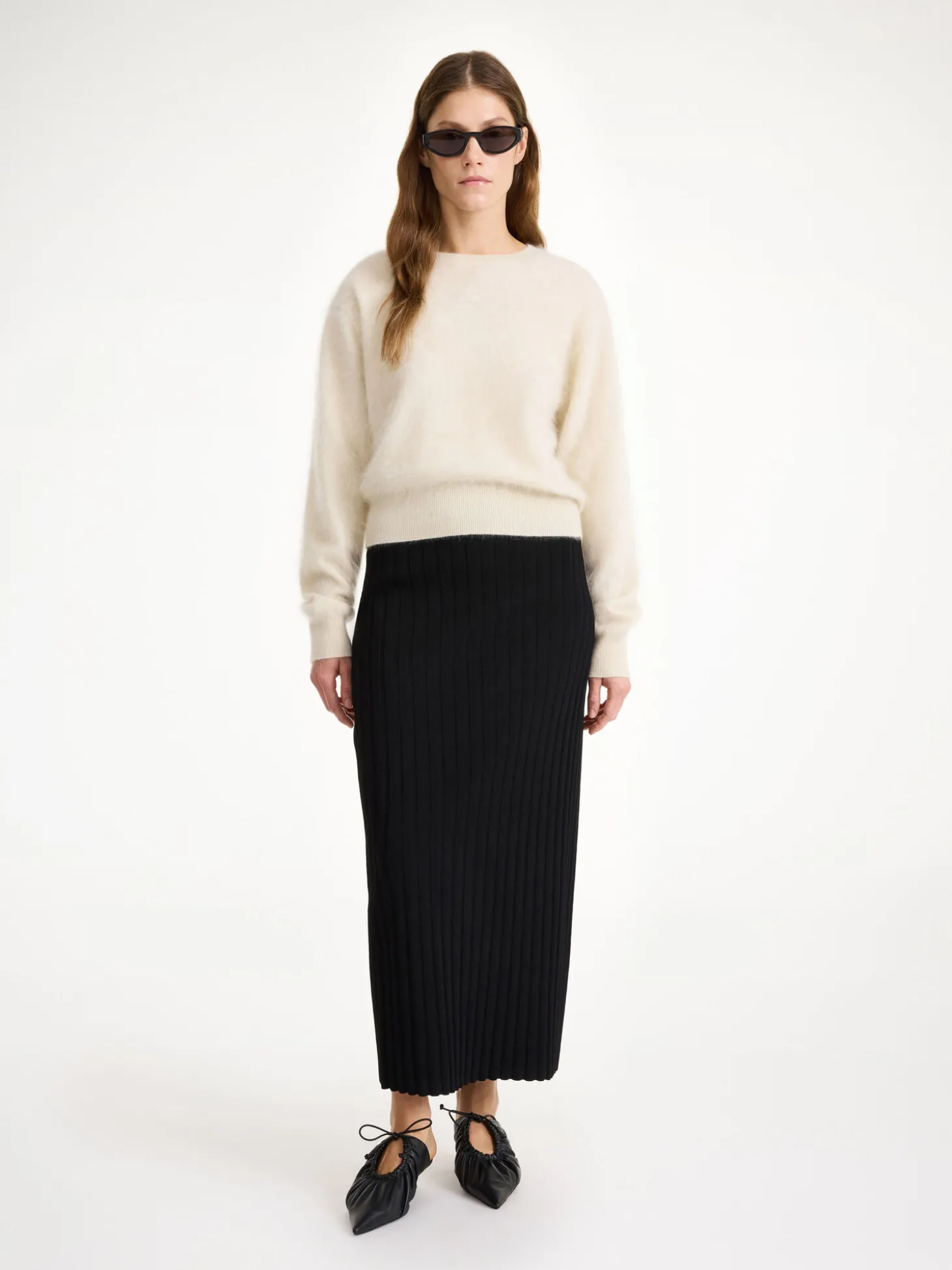 Fashion By Malene Birger Fiemme midinederdel Black