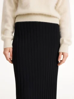 Fashion By Malene Birger Fiemme midinederdel Black