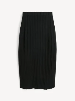 Fashion By Malene Birger Fiemme midinederdel Black