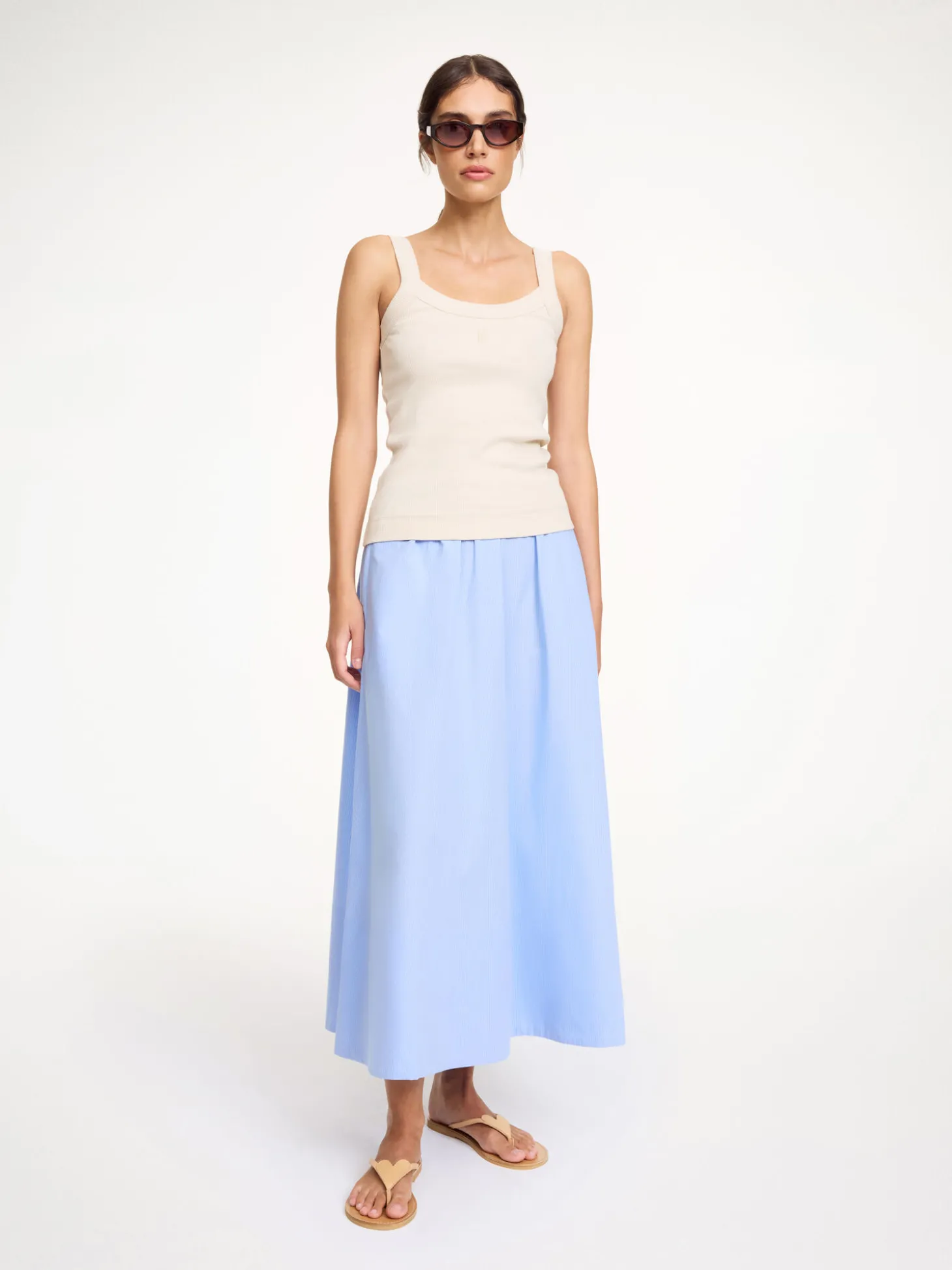 Fashion By Malene Birger Frillio top OysterGray