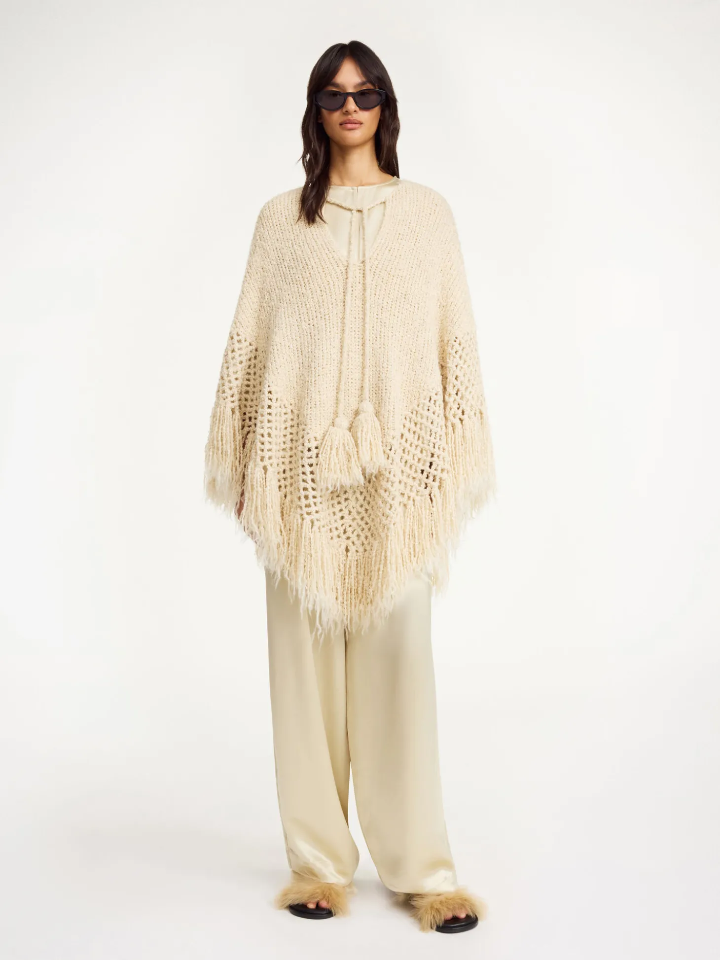 Outlet By Malene Birger Gintana poncho OysterGray