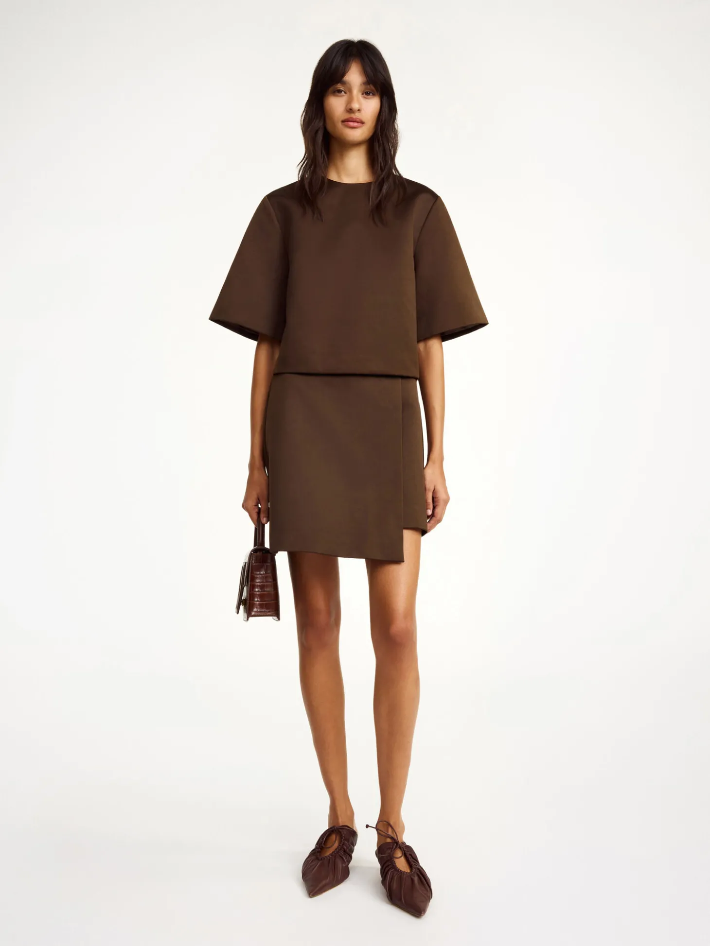 Fashion By Malene Birger Hania top DarkMahogany
