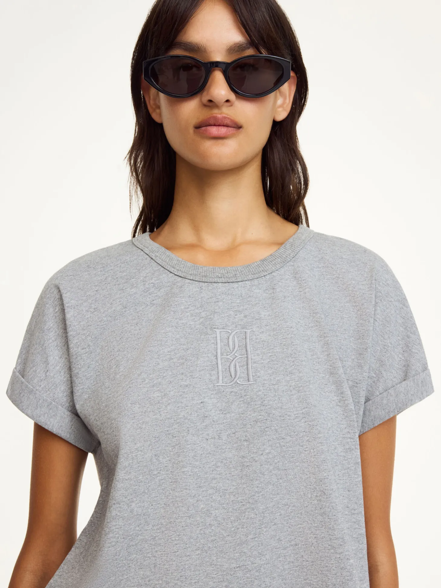 Online By Malene Birger Hedalia T-shirt GreyMelange