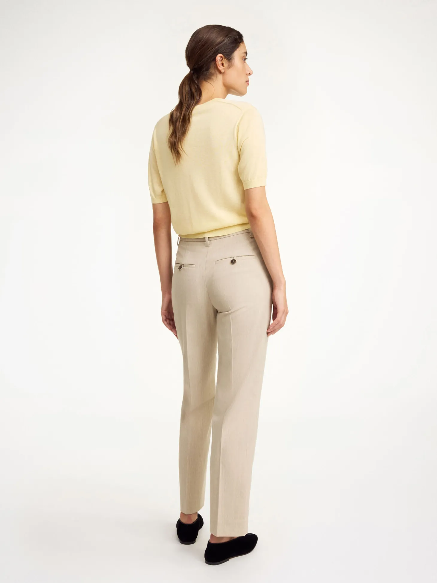 Sale By Malene Birger Igda bukser med lige ben BeigeMelange