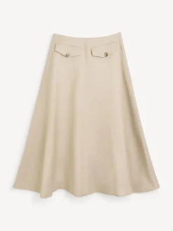 Clearance By Malene Birger Isella midinederdel OysterGray