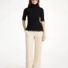 New By Malene Birger Jaxa top i uldblanding Black