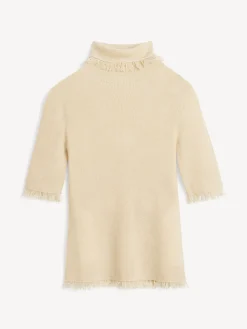 Best By Malene Birger Jaxa top i uldblanding OysterGray