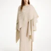 Clearance By Malene Birger Kassillas poncho i uldblanding OysterGray