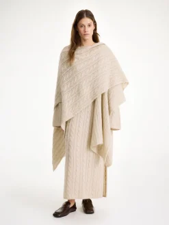 Clearance By Malene Birger Kassillas poncho i uldblanding OysterGray
