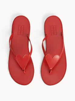 Clearance By Malene Birger Ladina l&aelig;dersandaler JesterRed