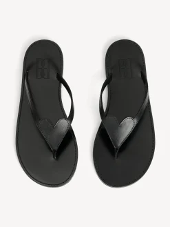 Hot By Malene Birger Lalla l&aelig;dersandaler Black