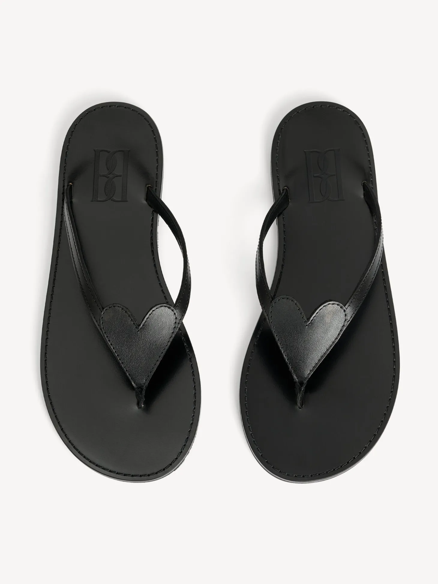 Hot By Malene Birger Lalla lædersandaler Black