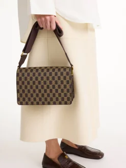 Outlet By Malene Birger Loenna monogram skuldertaske Shale
