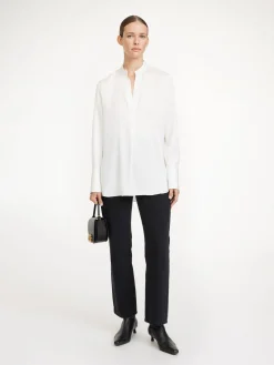 Sale By Malene Birger Mabillon silkeskjorte SoftWhite