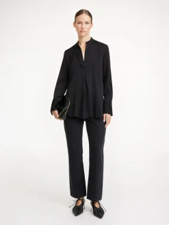 Discount By Malene Birger Mabillon silkeskjorte Black