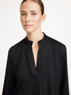 Discount By Malene Birger Mabillon silkeskjorte Black