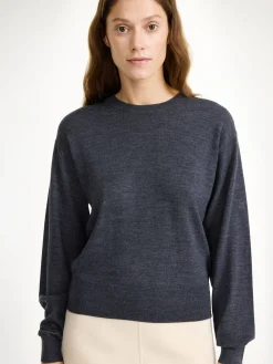 Outlet By Malene Birger Mantea sweater i merinould Jetgrey