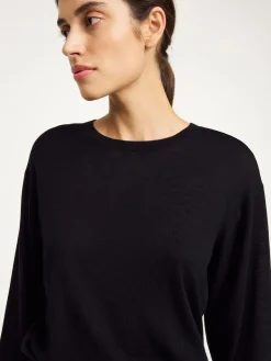 Discount By Malene Birger Mantea sweater i uldblanding Black