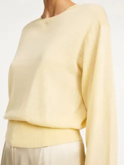 Fashion By Malene Birger Mantea sweater i uldblanding SeaMist