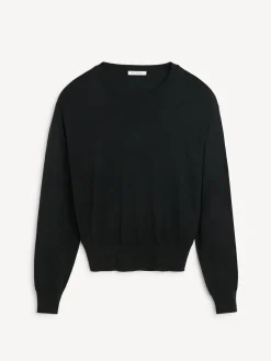 Discount By Malene Birger Mantea sweater i uldblanding Black