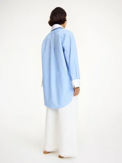 Sale By Malene Birger Maye skjorte BlueIrisStripeBig