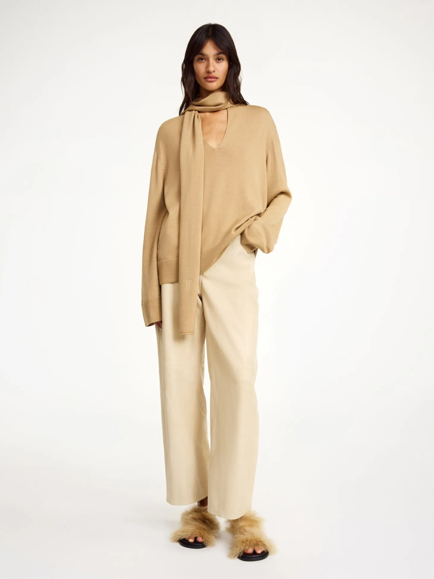 Discount By Malene Birger Merrie sweater i uld Tannin