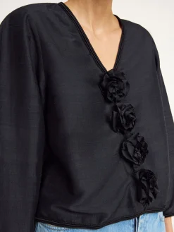 Best By Malene Birger Mineas silketop Black