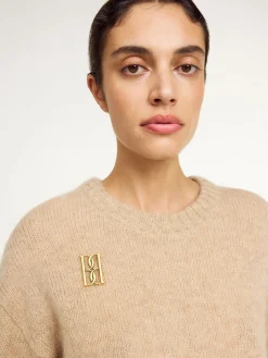 Fashion By Malene Birger Mono lille broche Gold