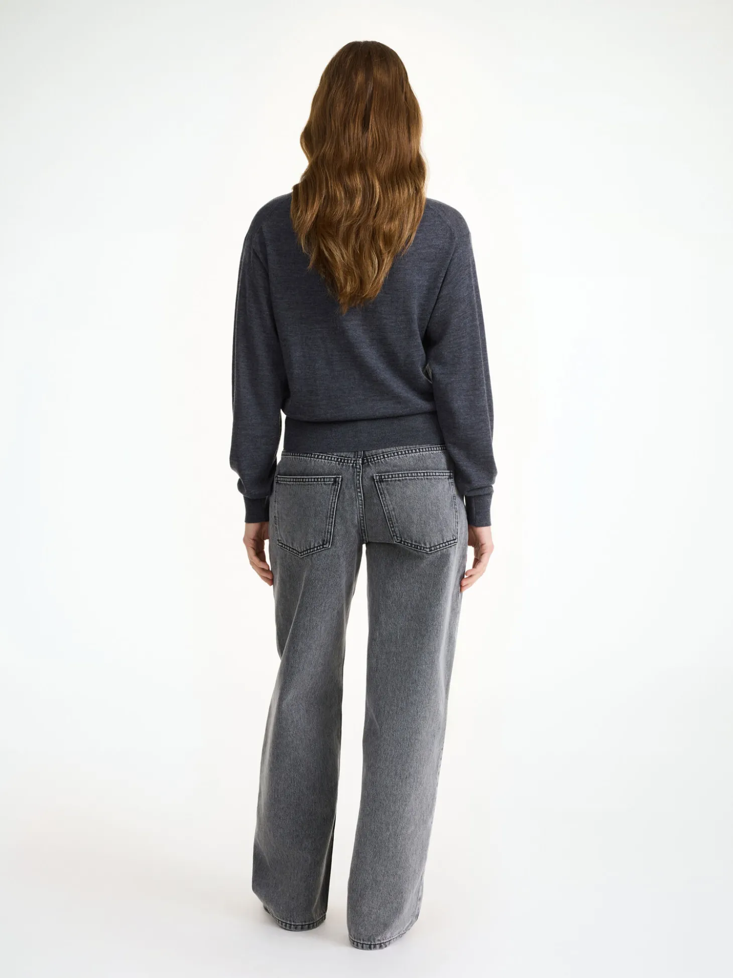 Online By Malene Birger Montie cardigan i merinould Jetgrey