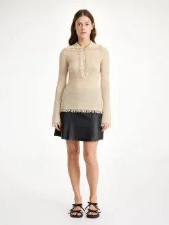 Hot By Malene Birger Naommi mininederdel i læder Black