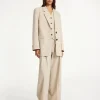 Fashion By Malene Birger Ophie enkeltradet blazer BeigeMelange
