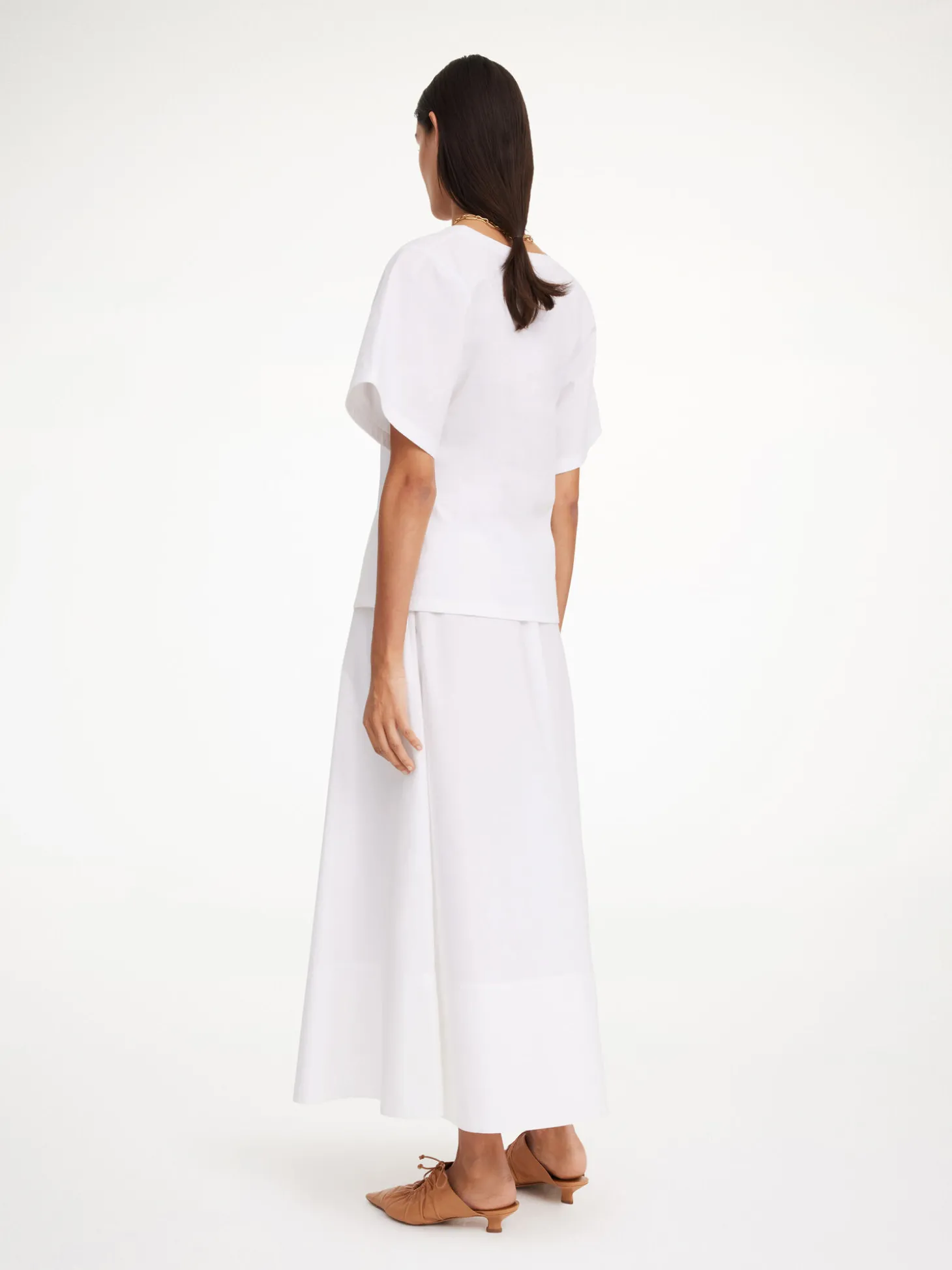 Best By Malene Birger Pheobes maxinederdel PureWhite