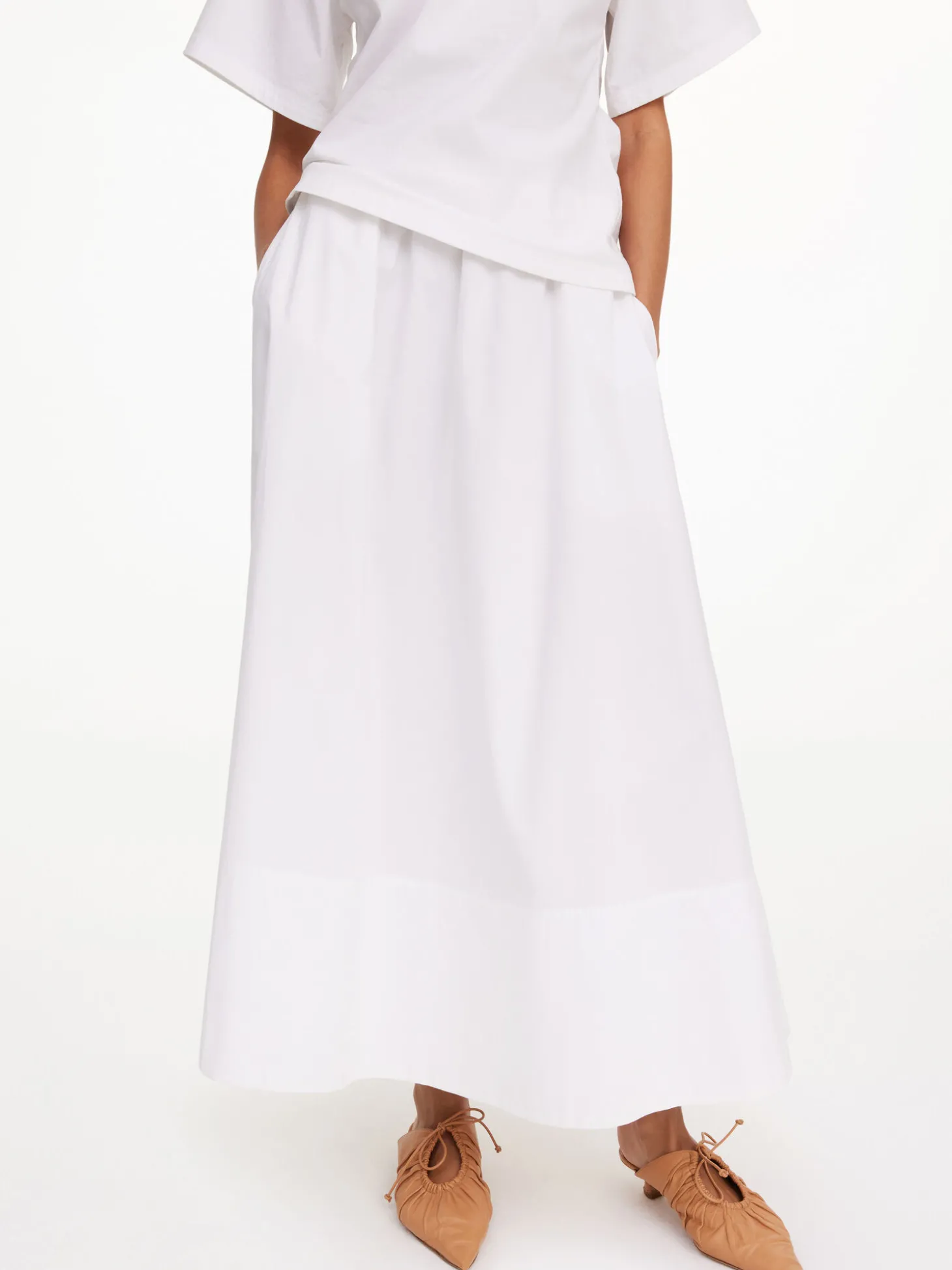 Best By Malene Birger Pheobes maxinederdel PureWhite