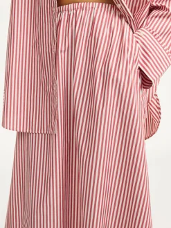 Discount By Malene Birger Pheobes nederdel i økologisk bomuld RedWhiteStripes