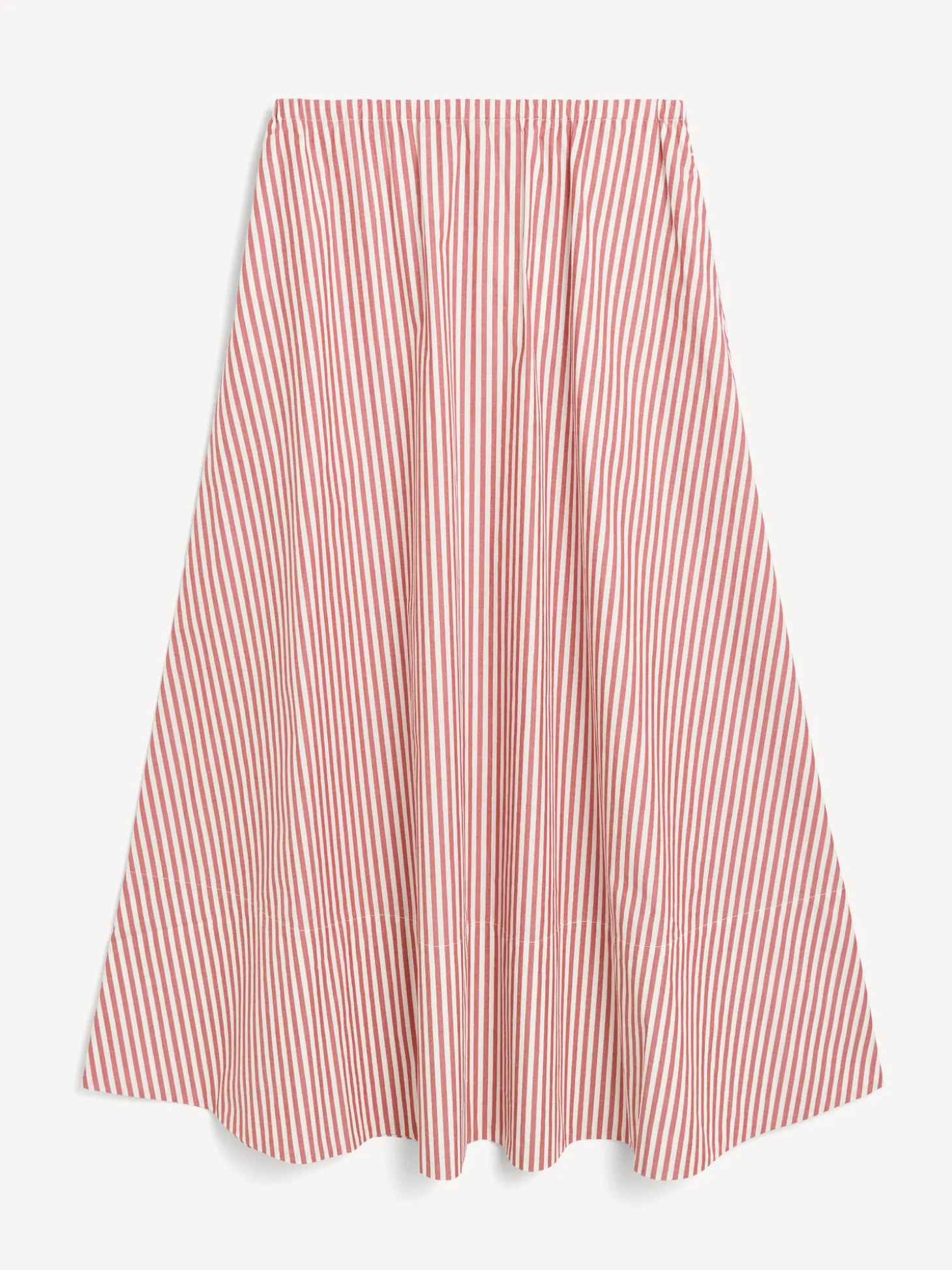 Discount By Malene Birger Pheobes nederdel i økologisk bomuld RedWhiteStripes