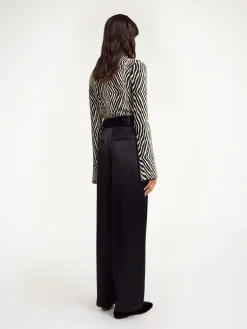 Best By Malene Birger Piscali bukser med brede ben Black