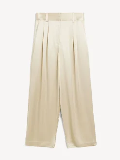 Best By Malene Birger Piscali bukser med brede ben OysterGray
