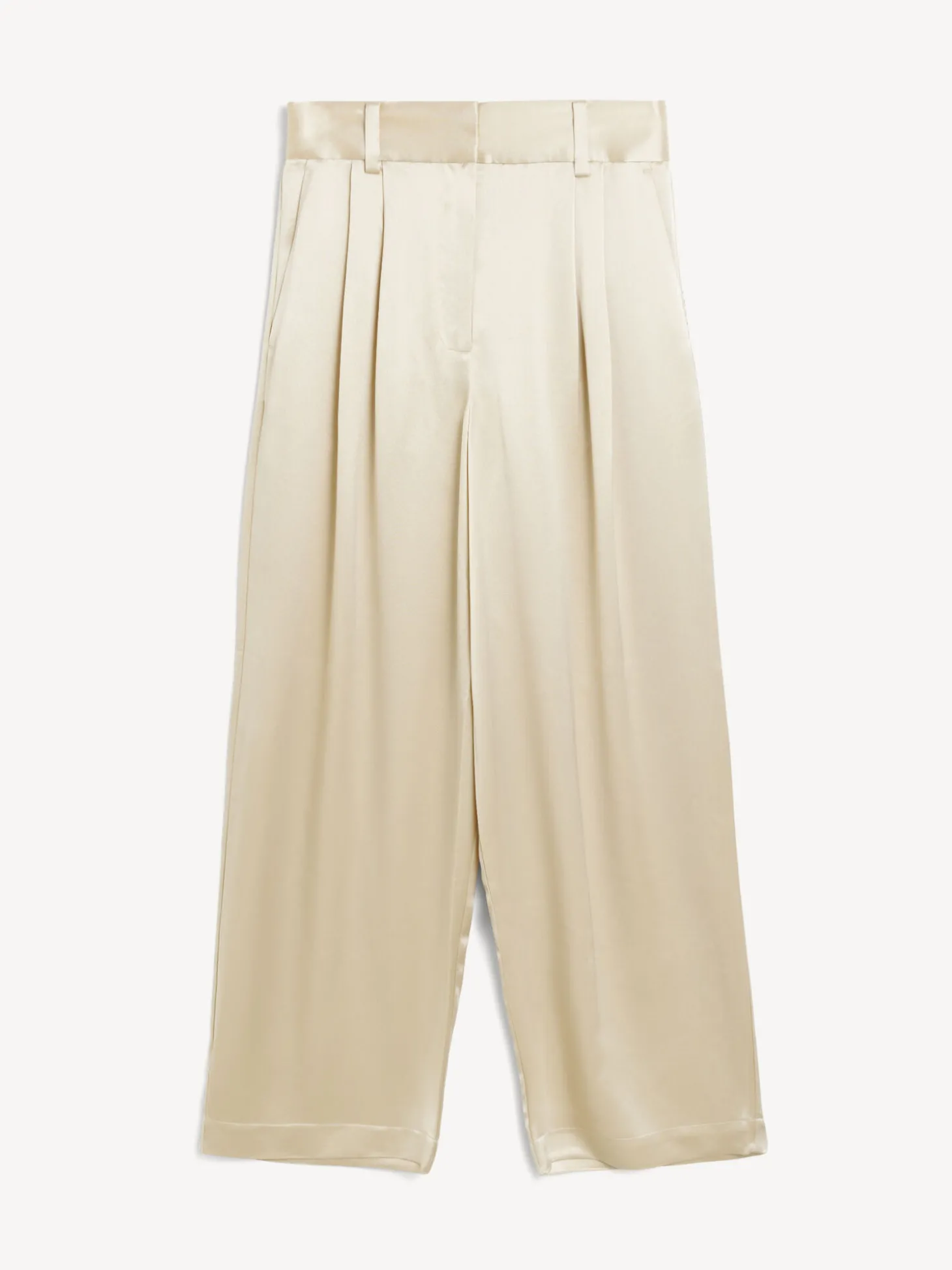 Best By Malene Birger Piscali bukser med brede ben OysterGray